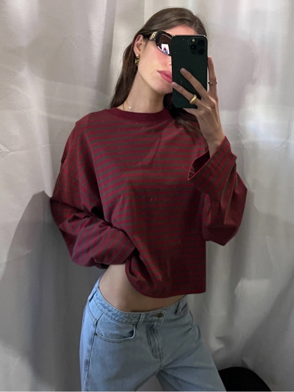 Lioness BLOOM LONG SLEEVE IN chocolate STRIPE